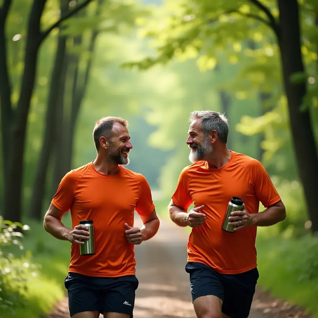 Tasse de thé posée sur une table en bois rustique, entourée de plantes.