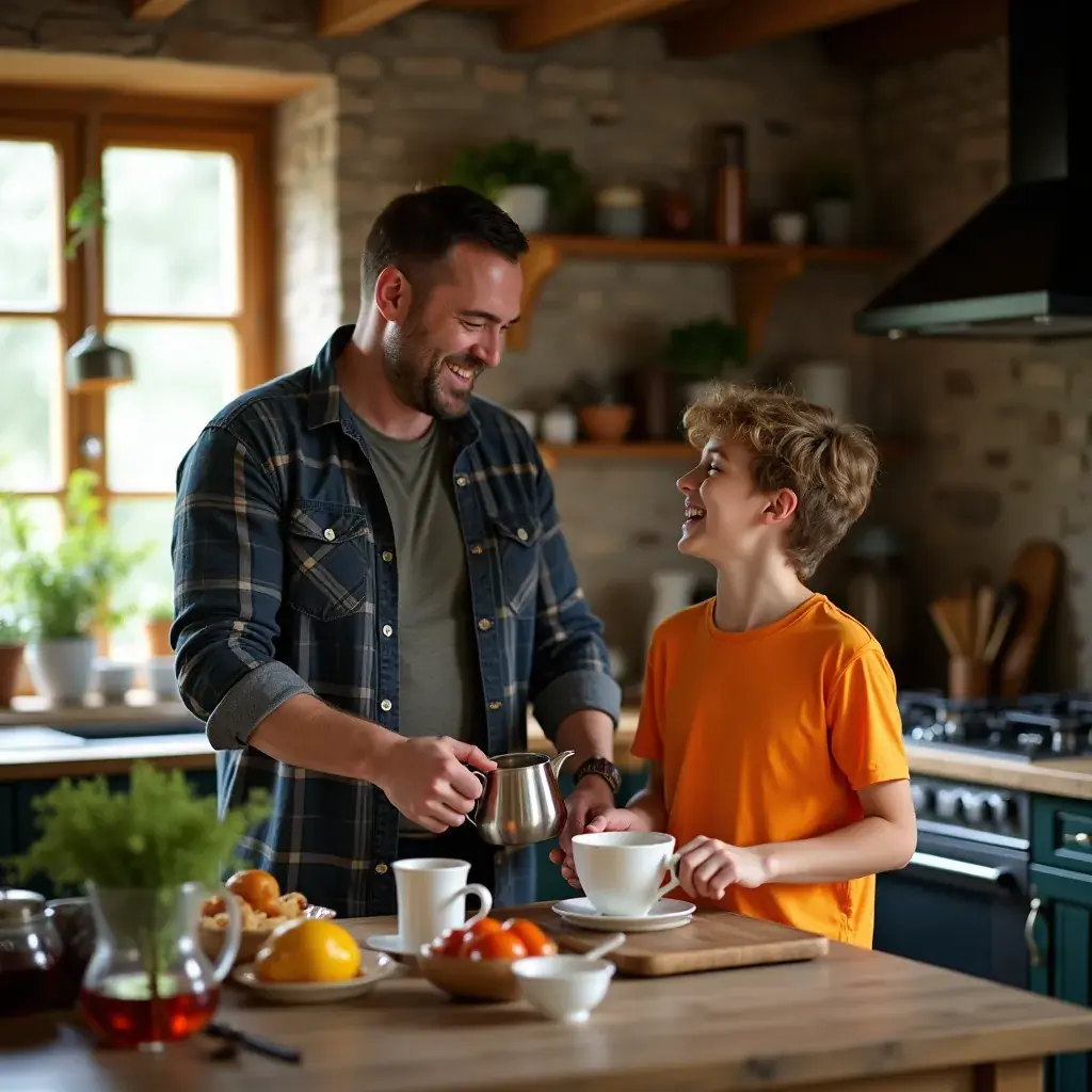 Thé fumant dans une tasse, symbolisant l'énergie et la puissance masculine.